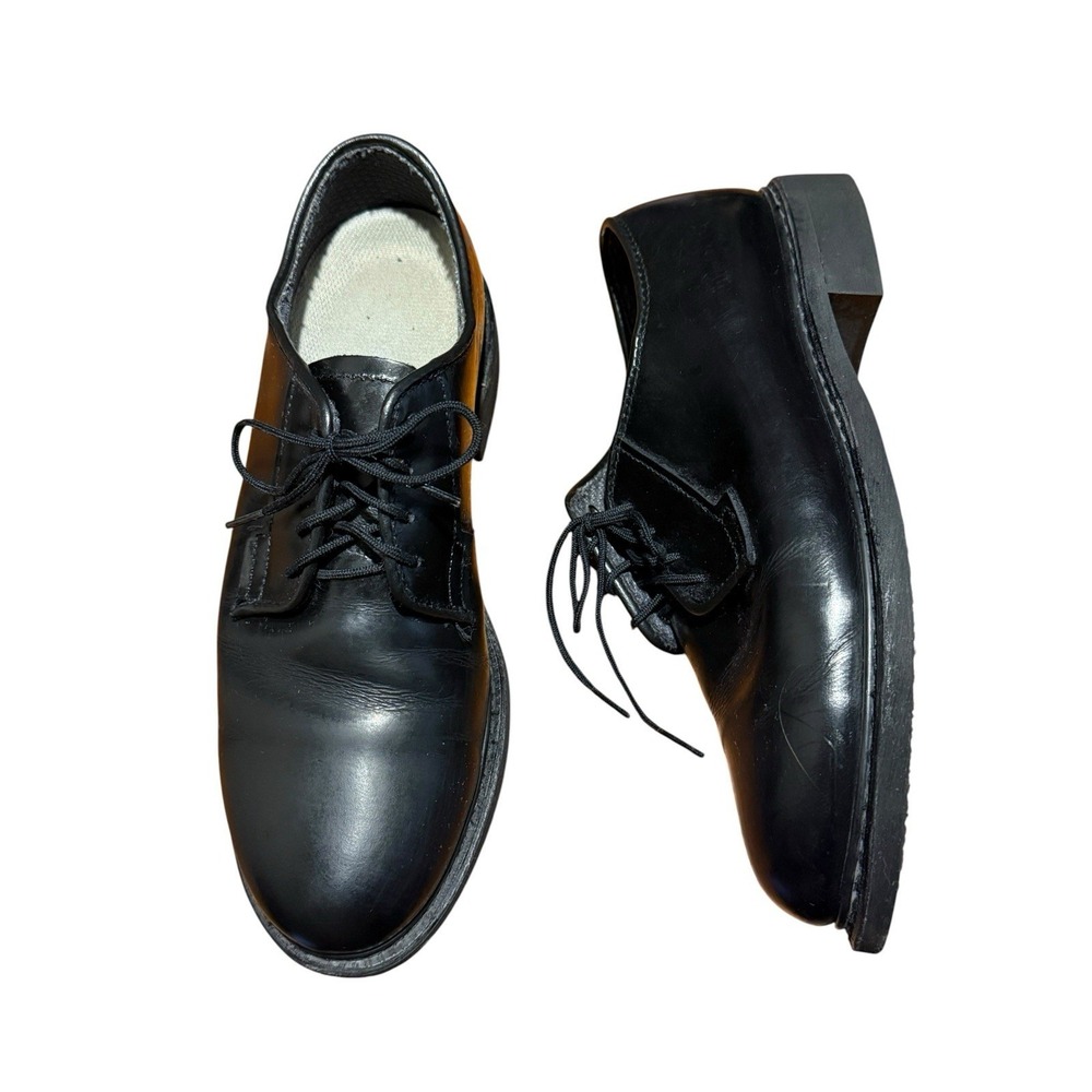 Bates‎ Oxford Vibram Black Leather Size 7 Dress Shoe Y2K